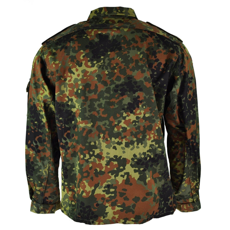 Original DEUTSCHE ARMEE HEMD MIT REISSVERSCHLUSS flecktarn camo taktischer Kampf BW Armee Ausgabe