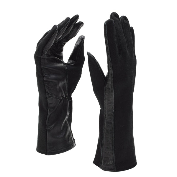 Original niederländische Militärpiloten-Lederhandschuhe, wärmer, hitzebeständig, Aramid NEU