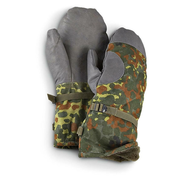 Originale Flecktarn-Tarnhandschuhe der Bundeswehr, BW-Militärausgabe, Kampfhandschuhe