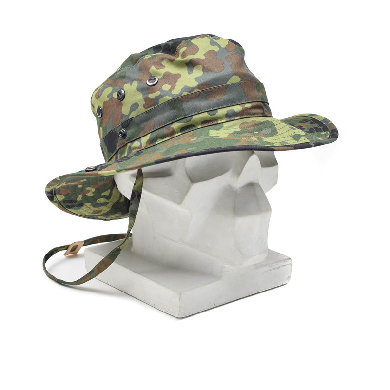 Original Bundeswehr Flecktarn Boonie Hut Camping Jagd Outdoor Sommermütze NEU