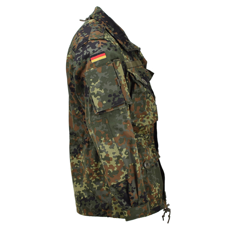Leo Kohler Militärische Kampftaktikjacke, leichte Feldjacke in Flecktarn-Camouflage