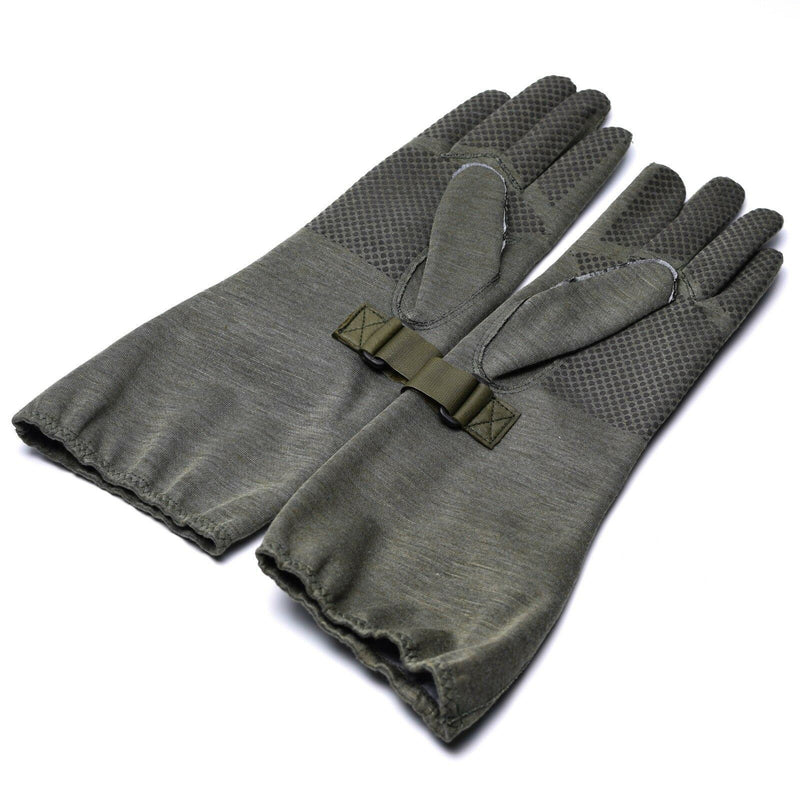 Original Bundeswehr Pilotenhandschuhe Nomex mit Greifer grau Militärausführung NEU