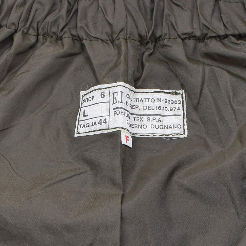 Original italienische Militär-Luftstreitkräfte Regenhose gefüttert wasserdichte Hose OD NEU