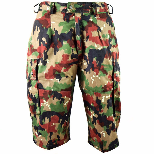 Original Schweizer Armee Shorts M83 Kampffeld Alpenflage TAZ 83 Camo Cargo Shorts