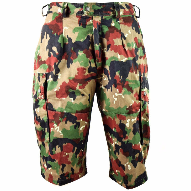 Original Schweizer Armee Shorts M83 Kampffeld Alpenflage TAZ 83 Camo Cargo Shorts