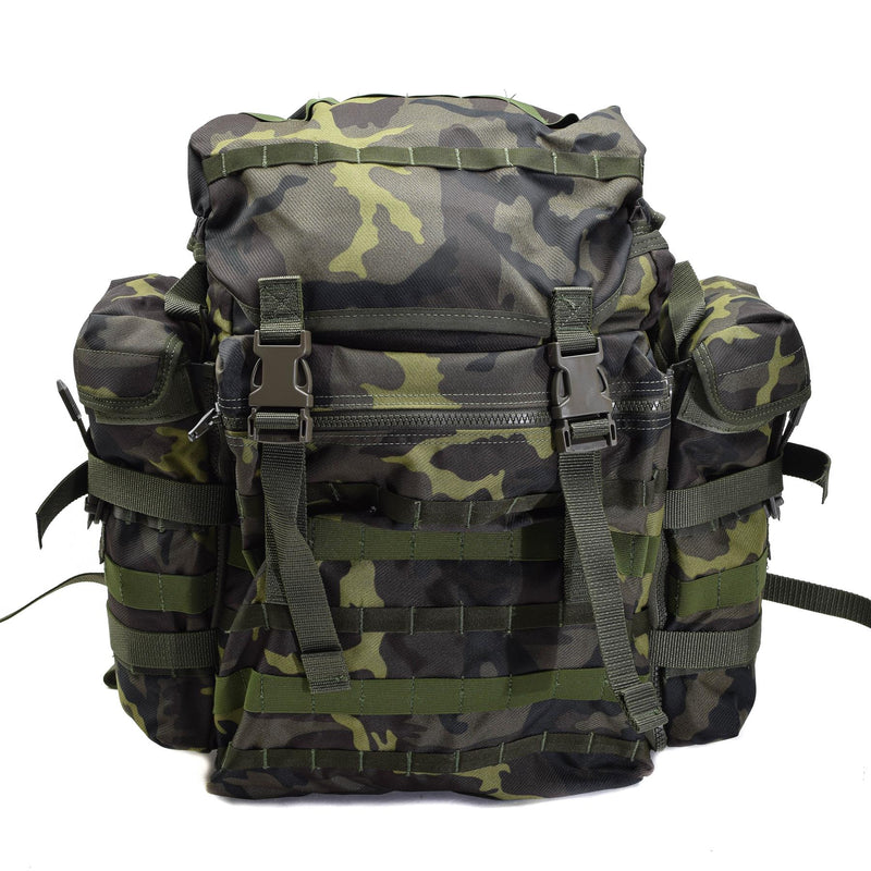 Original tschechischer Militär-Molle-Rucksack mit Schnellverschluss, Waldtarnung, 30 l