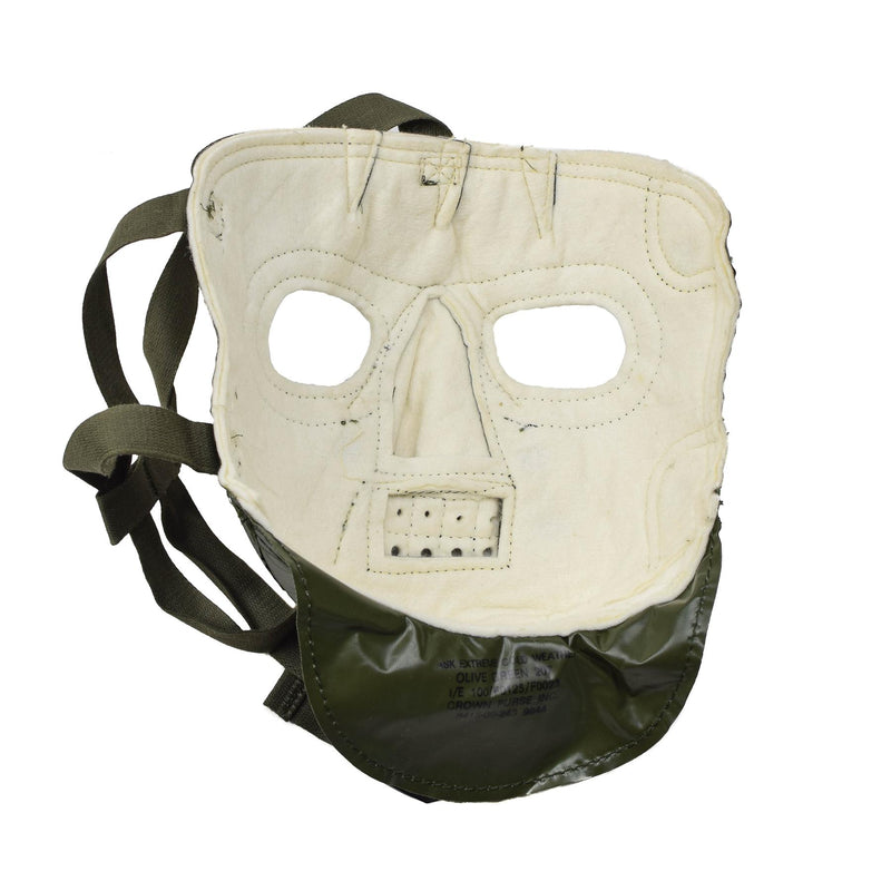 Neue Gesichtsmaske der US-Armee für kaltes Wetter. Gruselige, gruselige Militärmaske. Grüne US-Maske