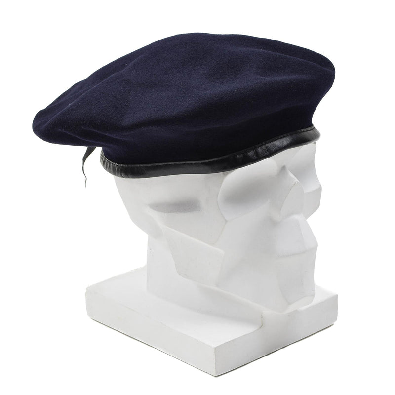 Original dunkelblaue Baskenmütze aus Wolle der französischen Armee, leichte Kommandomütze, Vintage, NEU