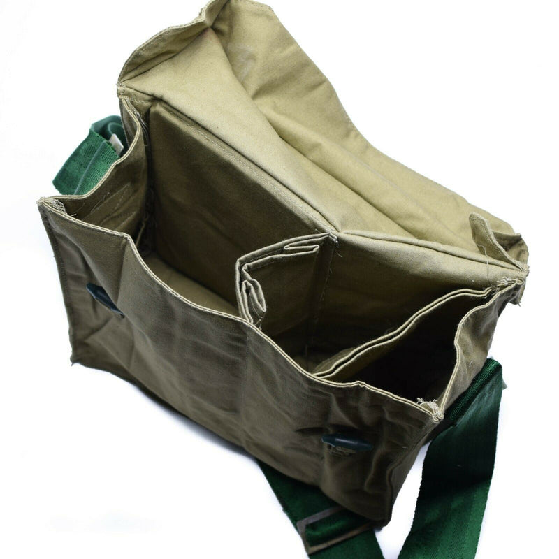 Original bulgarische Armee Brotbeutel Canvas Khaki Seite Schultertasche Pack NEU