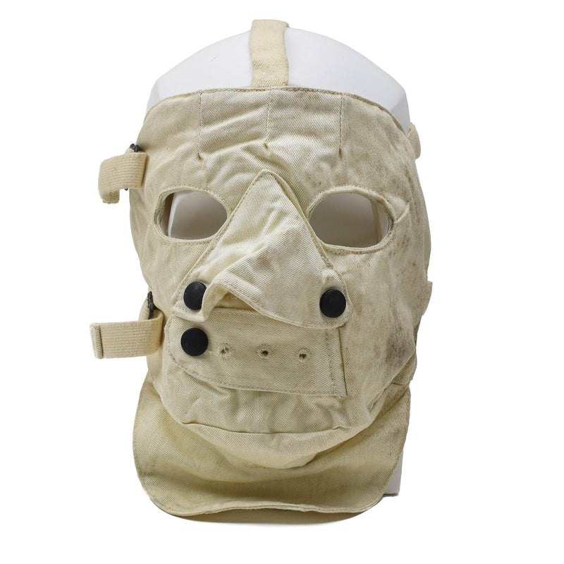 Echte, gruselige Gesichtsmaske für kaltes Wetter, Para-Aramid, verstellbar, gruseliges weißes Cosplay