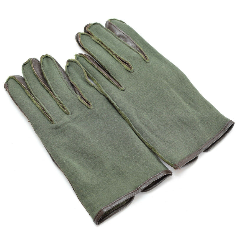 Original belgische Armee Kampfhandschuhe WWII Stil Handschuhe Nylon Leder Oliv NEU