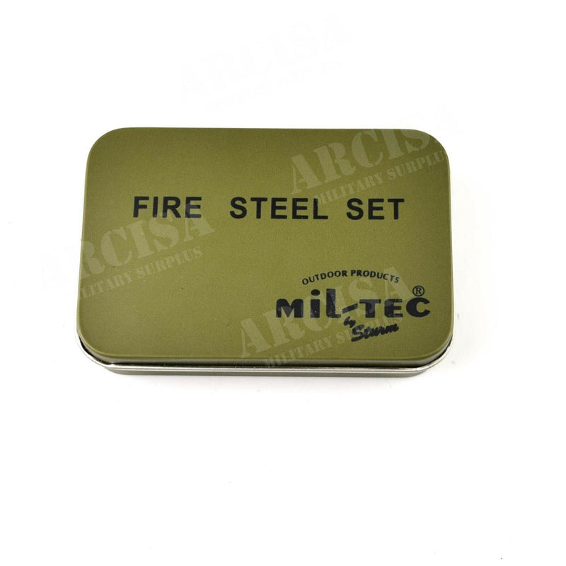 Original Mil-Tec Feuerstarterset Survival Hochwertiges Feuerstahlset im Karton