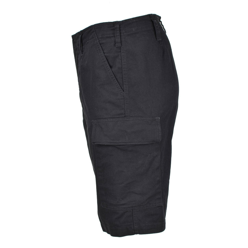 Schwarze, vorgewaschene Bermuda-Shorts aus Moleskin der Marke Mil-Tec im Stil der Bundeswehr