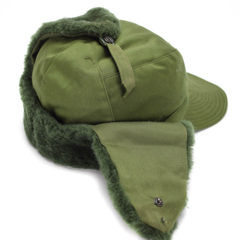 Original schwedische Militär Armee Winter grün M59 Kampf Feldmütze NEU