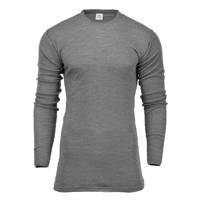 Echtes belgisches Militär-Unterhemd, thermograues Jersey-Shirt, flammhemmend, NEU