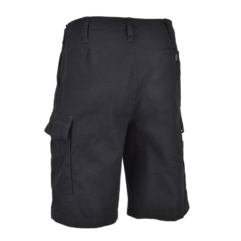 Schwarze, vorgewaschene Bermuda-Shorts aus Moleskin der Marke Mil-Tec im Stil der Bundeswehr