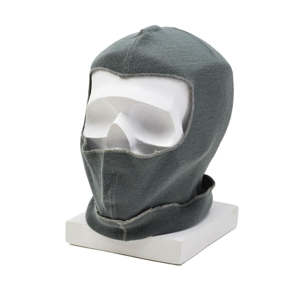 Original Schweizer Militär Sturmhaube aus Wolle, leicht, warm, Wintermaske, elastisch, Grau