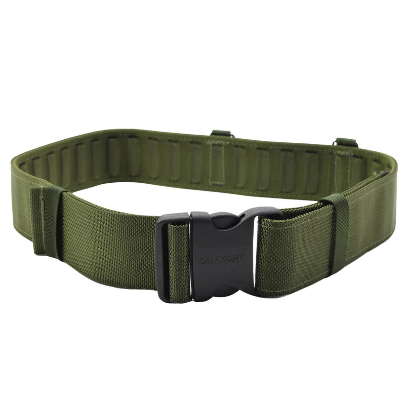 Original dänischer Armee taktischer Gürtel oliv verstellbar Feld Webbing Kampf NEU