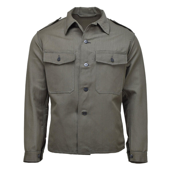 Original österreichische Militär M59 Feldjacke Vintage WWII Truppenhemd oliv NEU