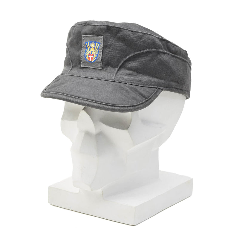 Original dänische Militärmütze grau Armeemütze leichte faltbare Ohrenklappen Vintage NEU