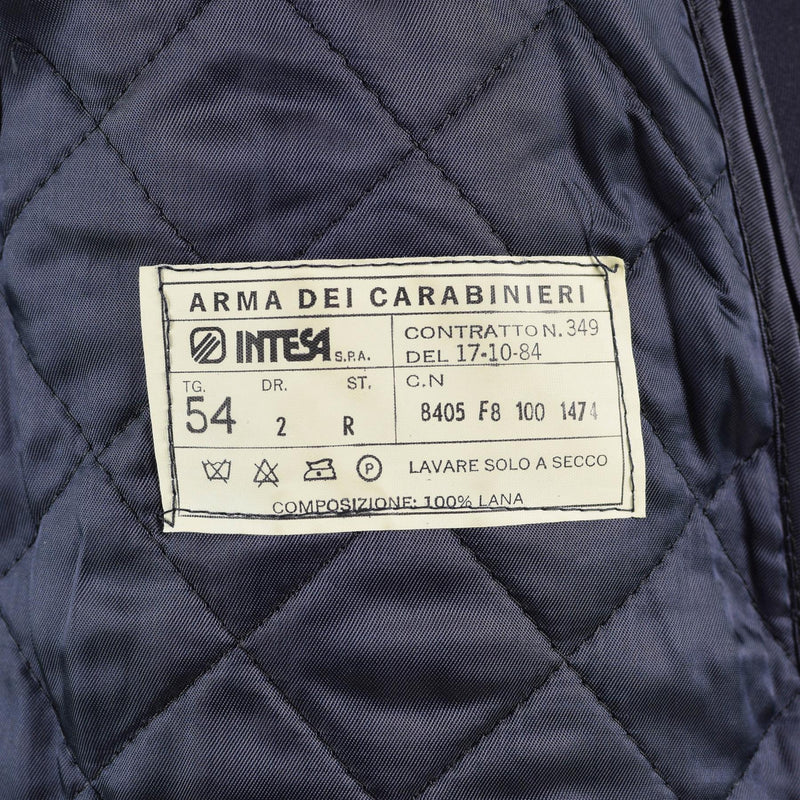 Original italienischer Militärpolizeimantel, langer Carabinieri-Trenchcoat mit Futter