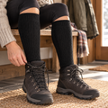 Original britische Militär-Wintersocken, warmer Rippstrick, EU 39–40, Schwarz
