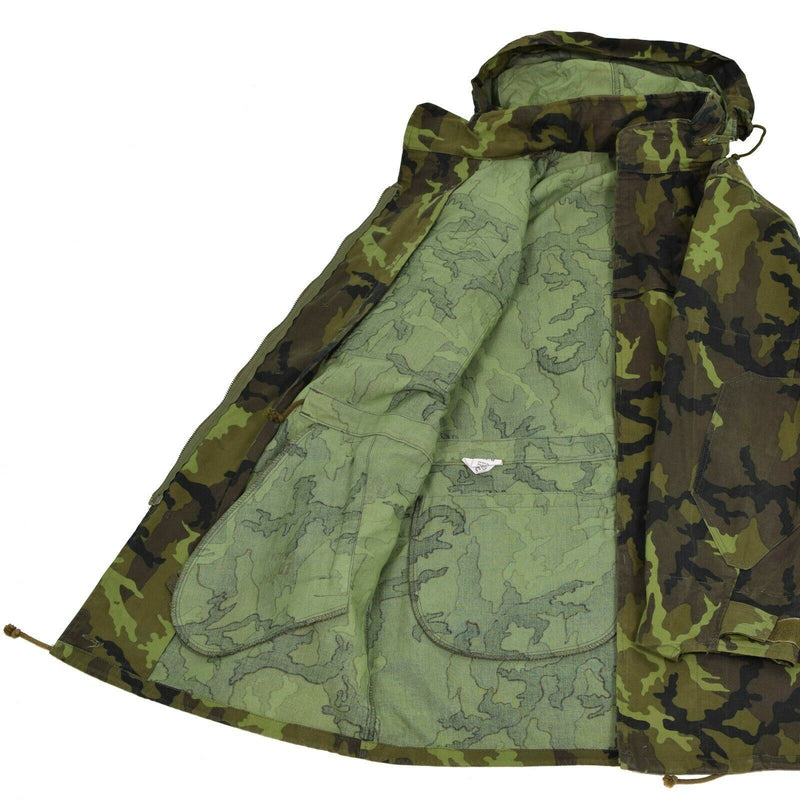 Original tschechische Armee Militär Kampf CZ 95 Camouflage Feldjacke Parka mit Kapuze