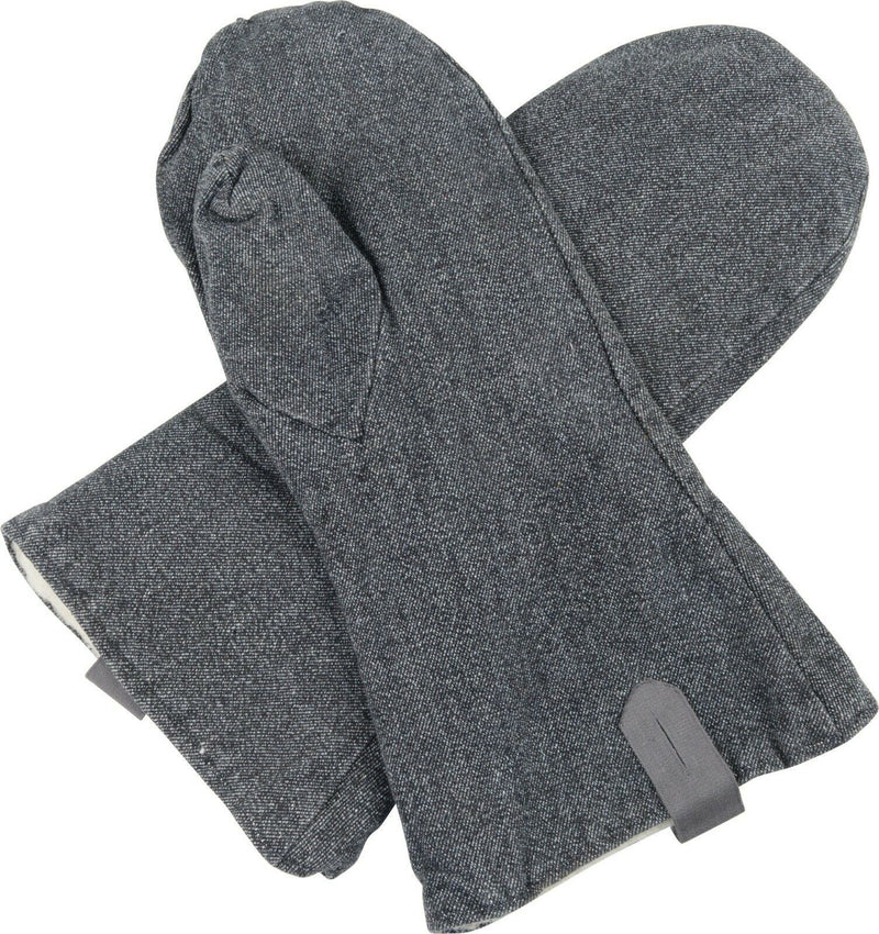 Original Schweizer Armee Fäustlinge Jeansgrau Wolle Kaltwetter Militärhandschuhe gefüttert