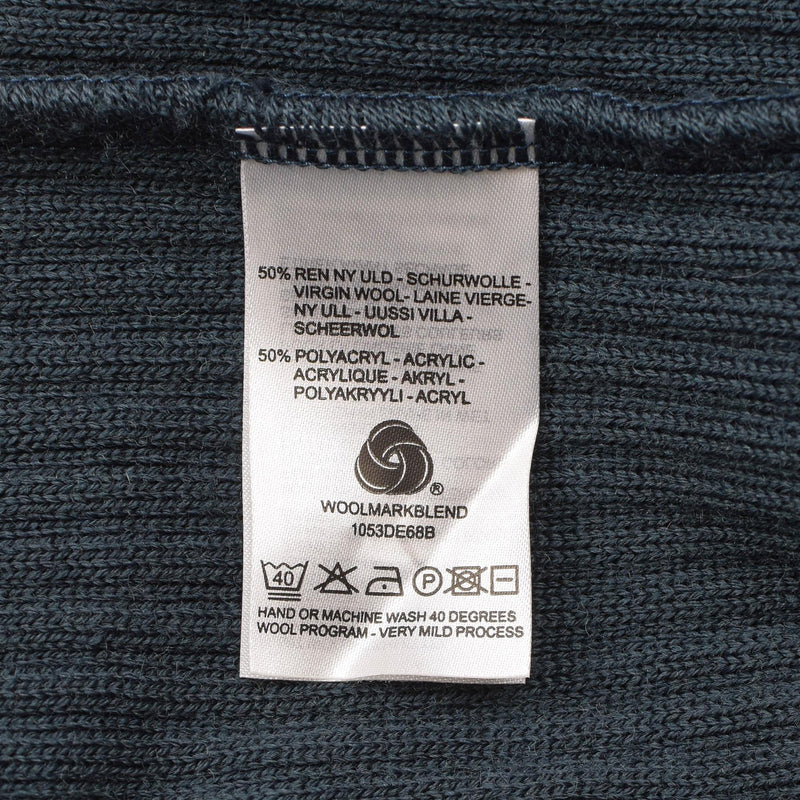 Echter niederländischer Militärpullover aus Rippenstrick, blauer Activewear-Pullover für kaltes Wetter