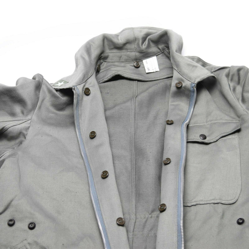 Original italienischer Armee-Overall, militärgrau, Overall, Reißverschluss vorne, NEU