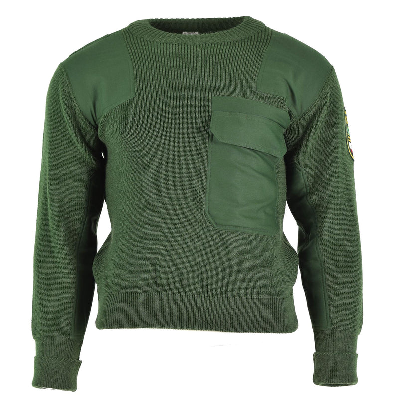 Original deutscher Truppenpullover, grüner Pullover, Militärausgabe, BDU-Pullover, NEU