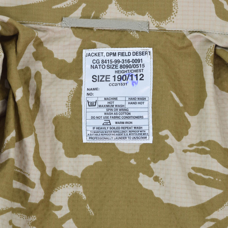 Original britische Armee Jacke Smock Wüste Camouflage Ripstop Parka Militär Ausgabe NEU