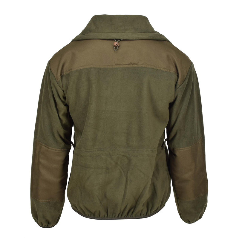 Blochl Brand Fleecejacke im österreichischen Militärstil, hoher Kragen, durchgehender Reißverschluss, atmungsaktiv