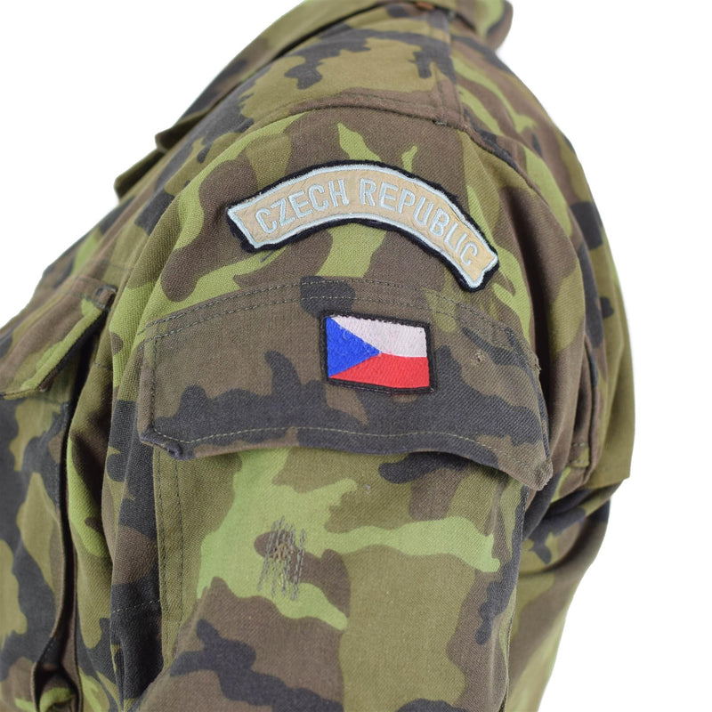 Original tschechische Armee Truppen Feldjacke Blatt Camouflage Muster Parka Militär Überschuss