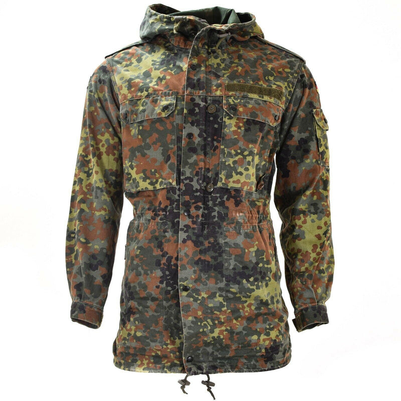 Original Bundeswehr Feldjacke Parka Militärausgabe Flecktarn Camouflage mit Futter