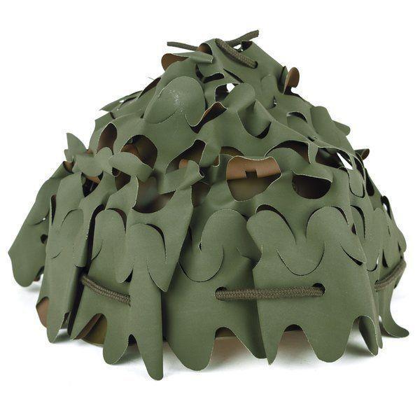 Original französische Streitkräfte Helm Tarnung Abdeckung Kopfbedeckung Maskierung olivbraun NEU