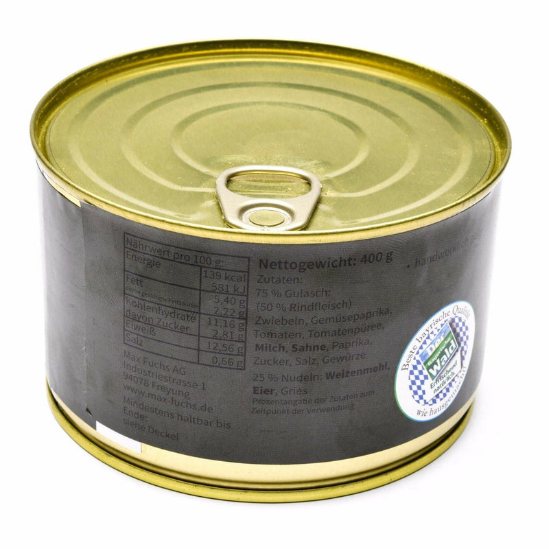 Notration Armee Überlebensnahrung Konserven Ungarisches Rindergulasch 400g Dose