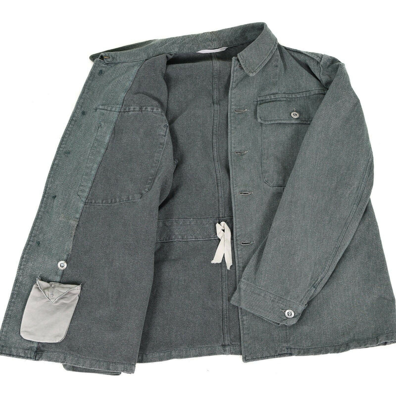 Echte Schweizer Armee Arbeitsjacke Jeans Militärjacke grau Vintage Überschuss
