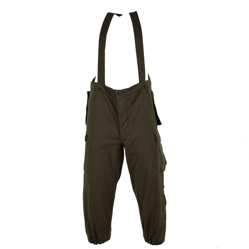 Original Österreichisches Bundesheer Kampfhose Latzhose Militär oliv OD Overall mit Hosenträgern NEU