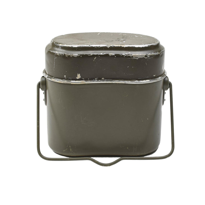 Original österreichisches Militär Essgeschirr Aluminium oliv Wander- und Camping-Kochgeschirr