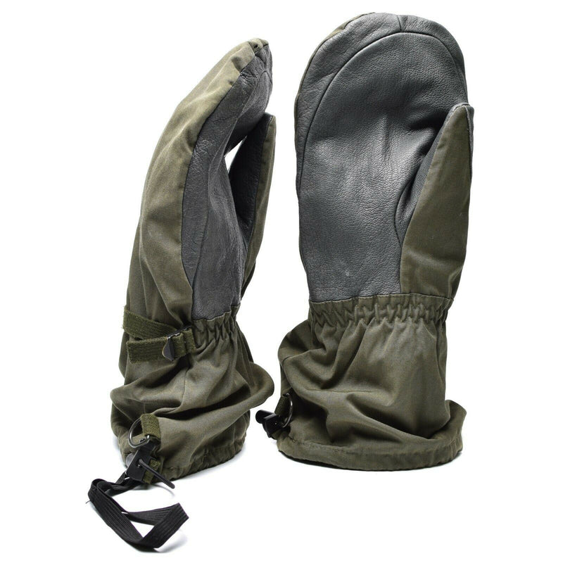 Original österreichische Bundeswehr Olive OD GoreTex Fäustlinge Militär wasserdichte Kampfhandschuhe