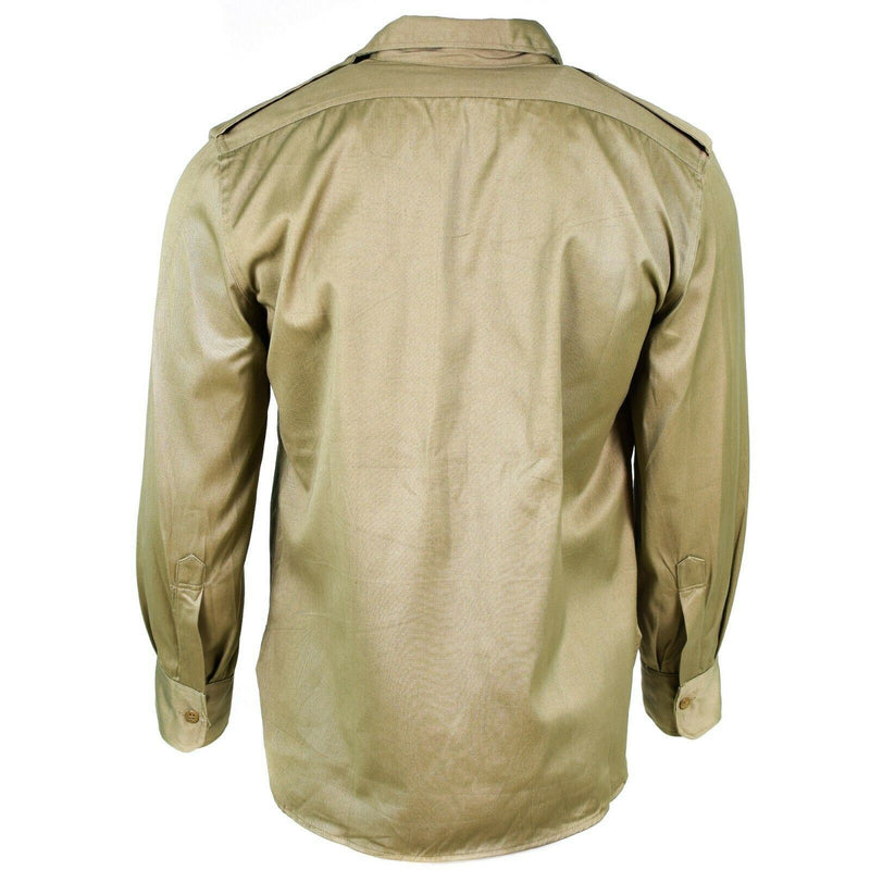 Echtes griechisches Armeehemd, Fatigue, Restposten, Chino, Khaki, Militärjacke, NEU