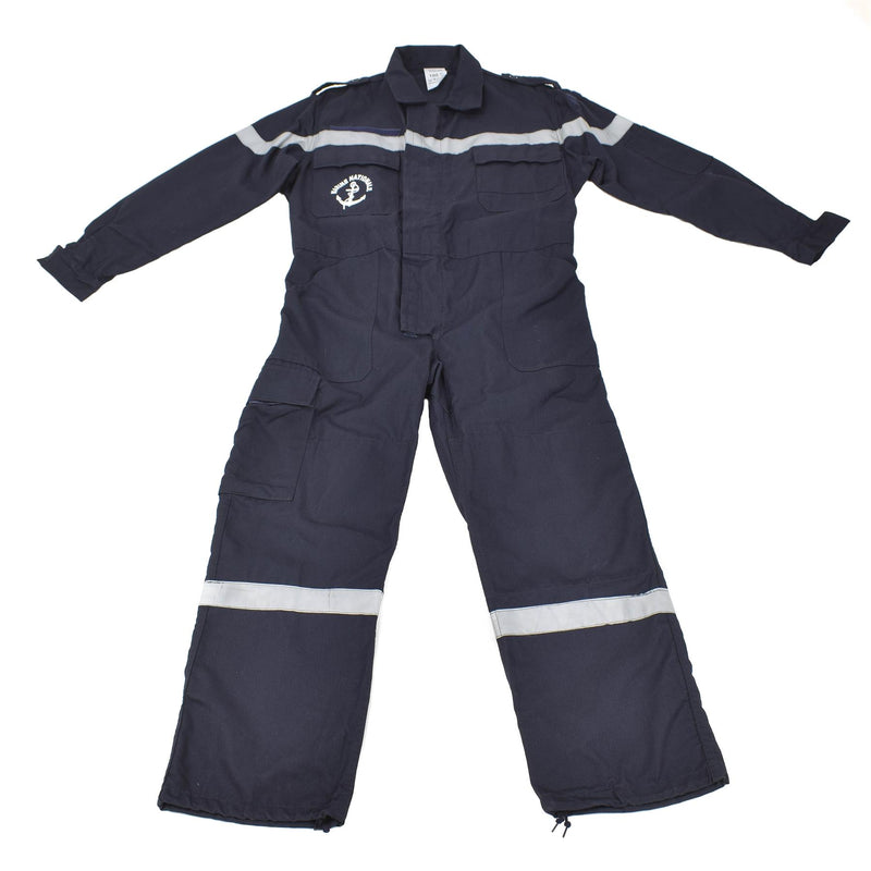 Original französischer Marine-Overall, thermostabiler Marine-Overall, einfarbig, dunkelblau, NEU