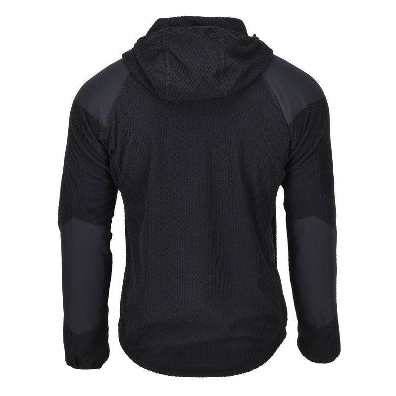 Blochl Brand Militär-Stil Thermojacke Fleece mit Kapuze verstärkt schwarz NEU