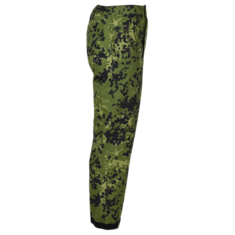 Original dänische Militärtarn M84 Regenhose wasserdichte Hose mit Gummizug NEU