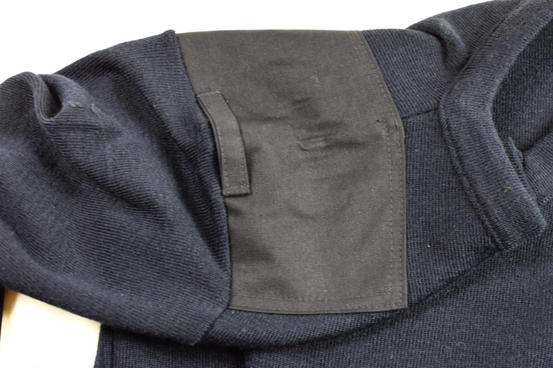 Echter Pullover der niederländischen Armee, blauer Pullover, Militärpullover, Rundhalsausschnitt, Offizier
