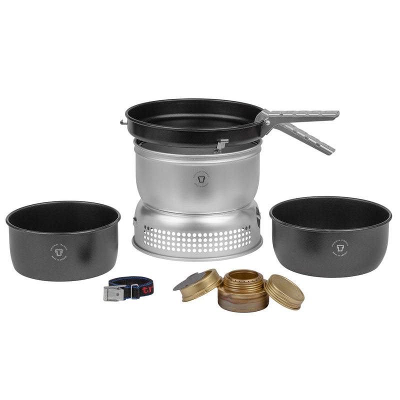 Trangia Outdoor-Kochsystem Kocher-Set Flüssigbrennstoff-Brenner Antihaft-Bratpfanne