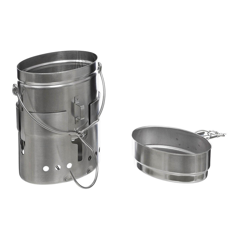 MFH Schwedische Armee Trangia Essgeschirr Repro M40 Edelstahl 1,5l Campingbrenner