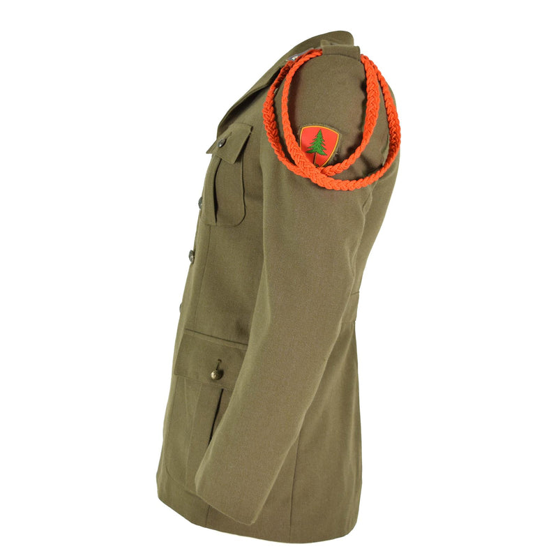 Original italienische Armeejacke braun Paradeuniform Kleid Wolle Militärausgabe