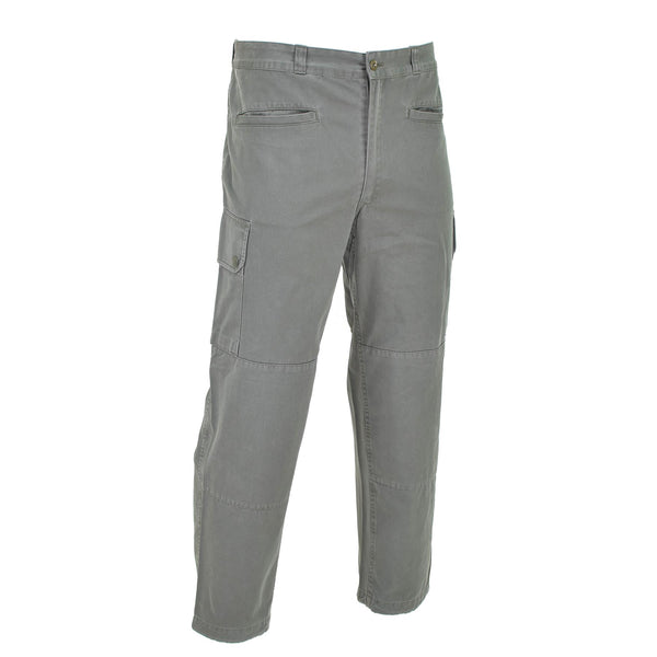 Originale Hose der französischen Militärluftwaffe, grau, verstärkte Arbeits-Cargohose